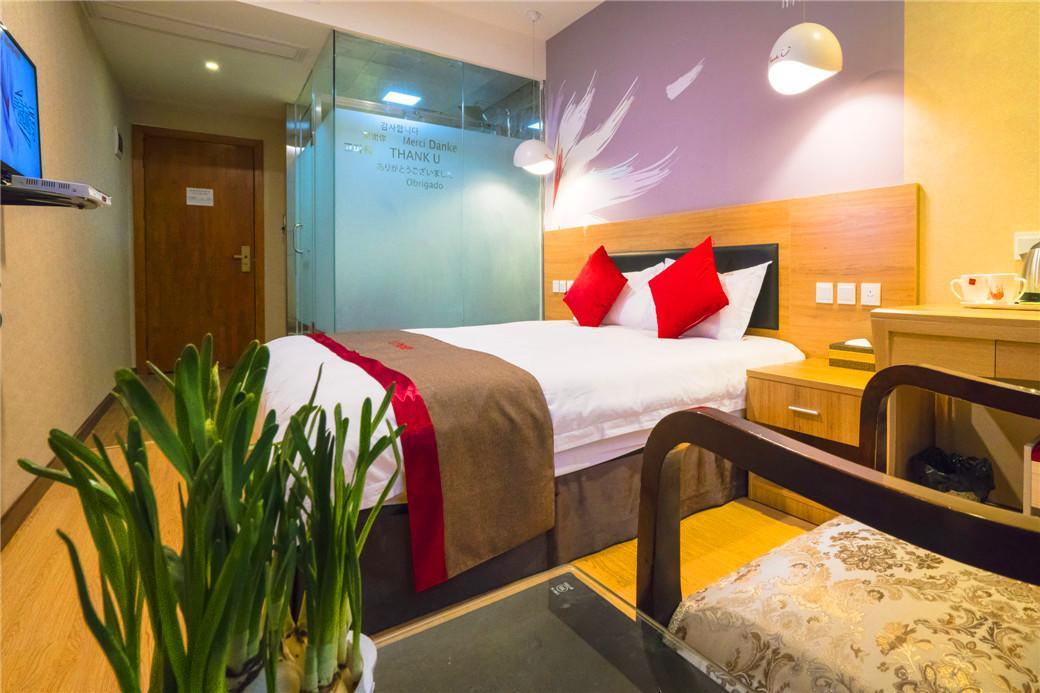 Thank Inn Chain Hotel Sichuan Guangan Wusheng County Hongwu Avenue Exteriör bild